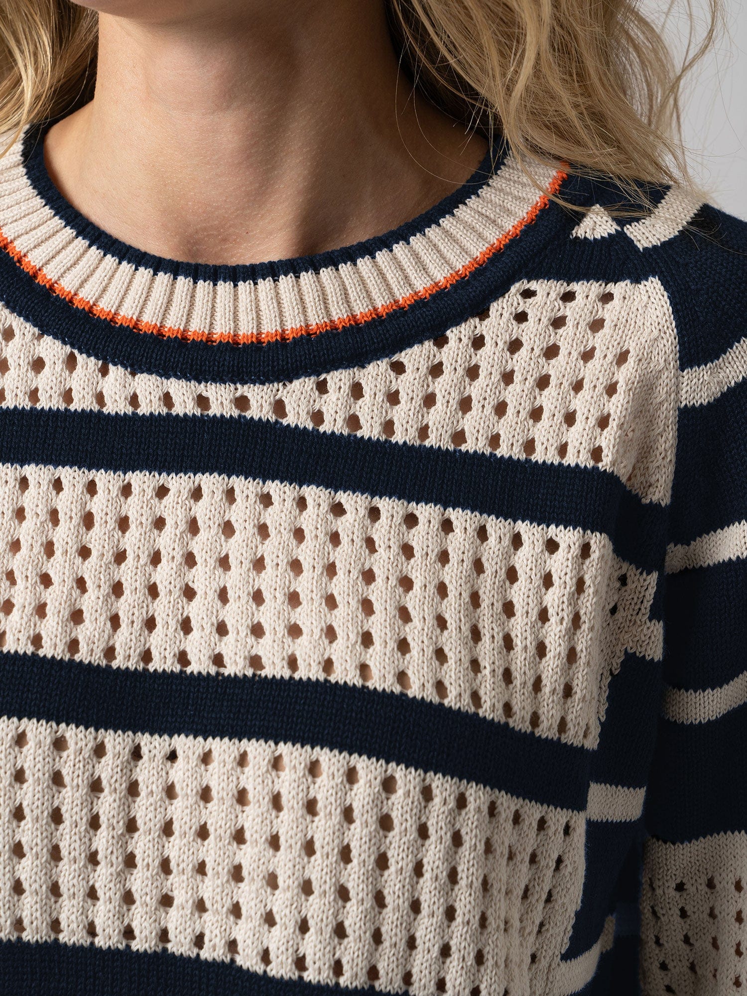 Cambridge Sweater Cream & Navy - Women's Sweaters | Saint + Sofia® USA